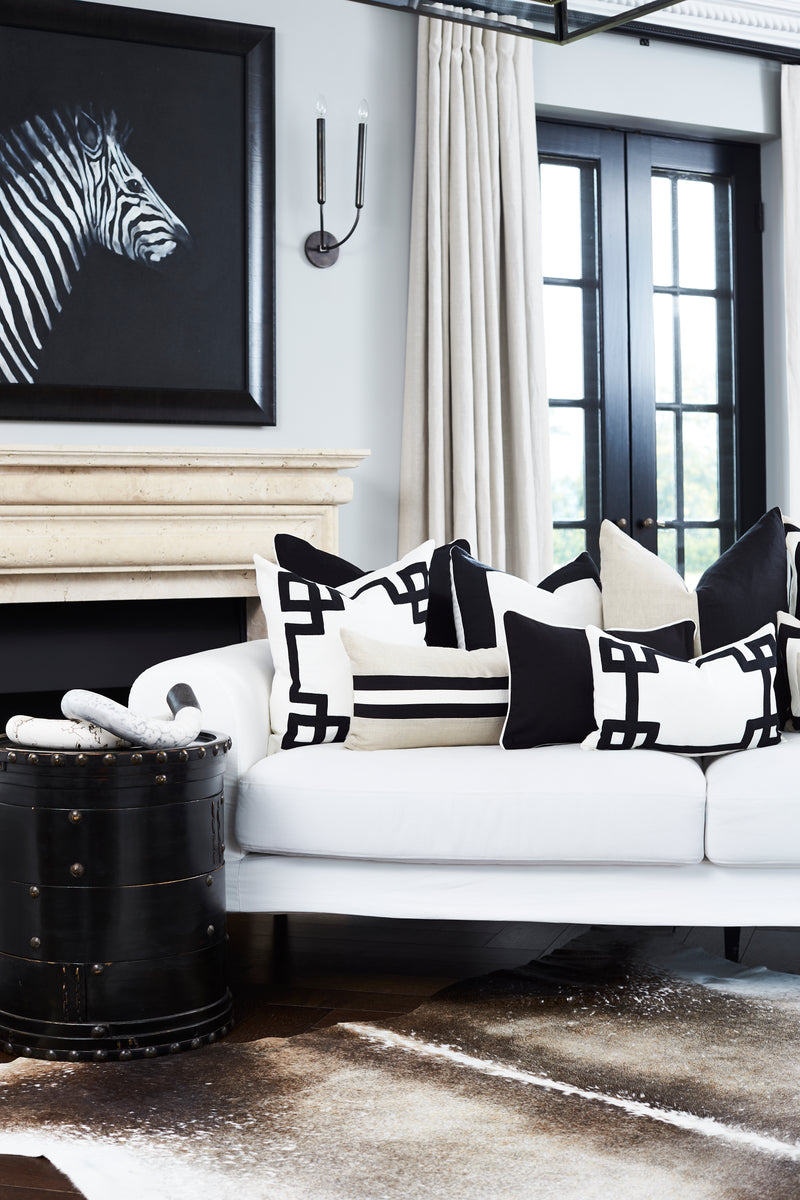Linen Border Black