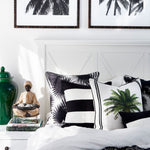 Linen Stripe Black