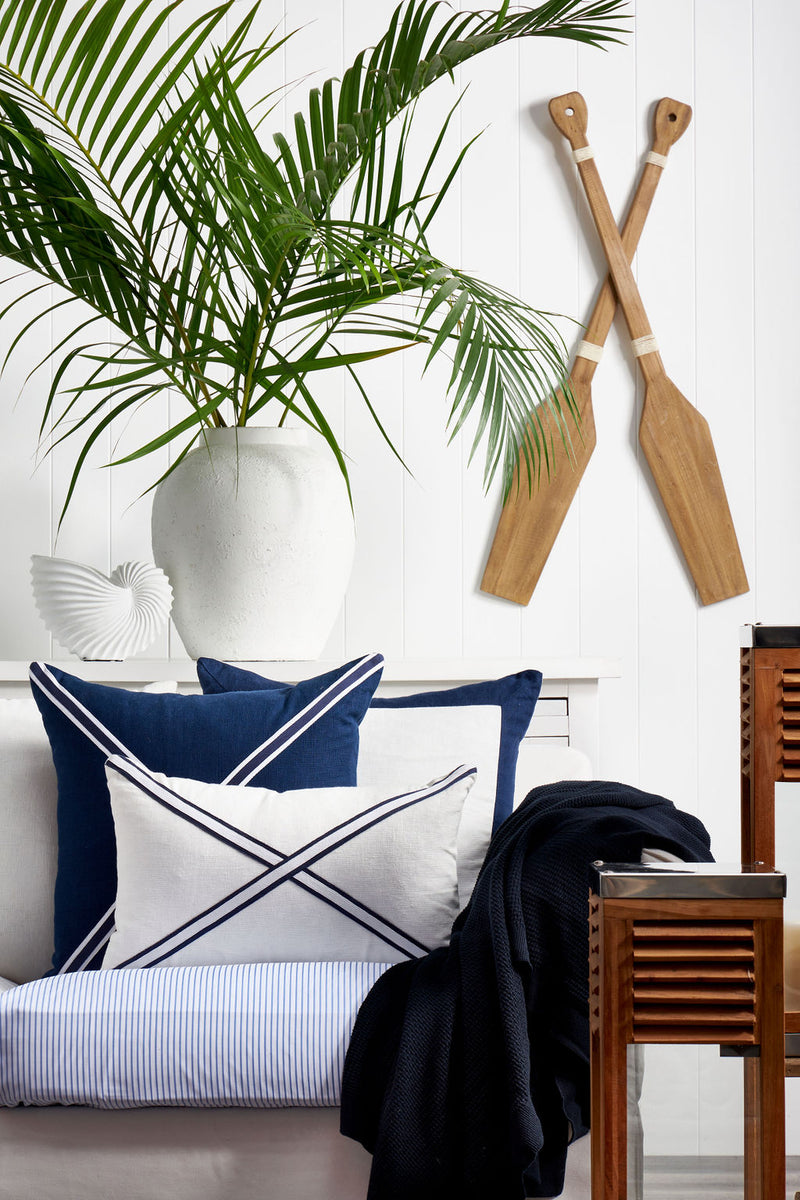 Linen Border Navy