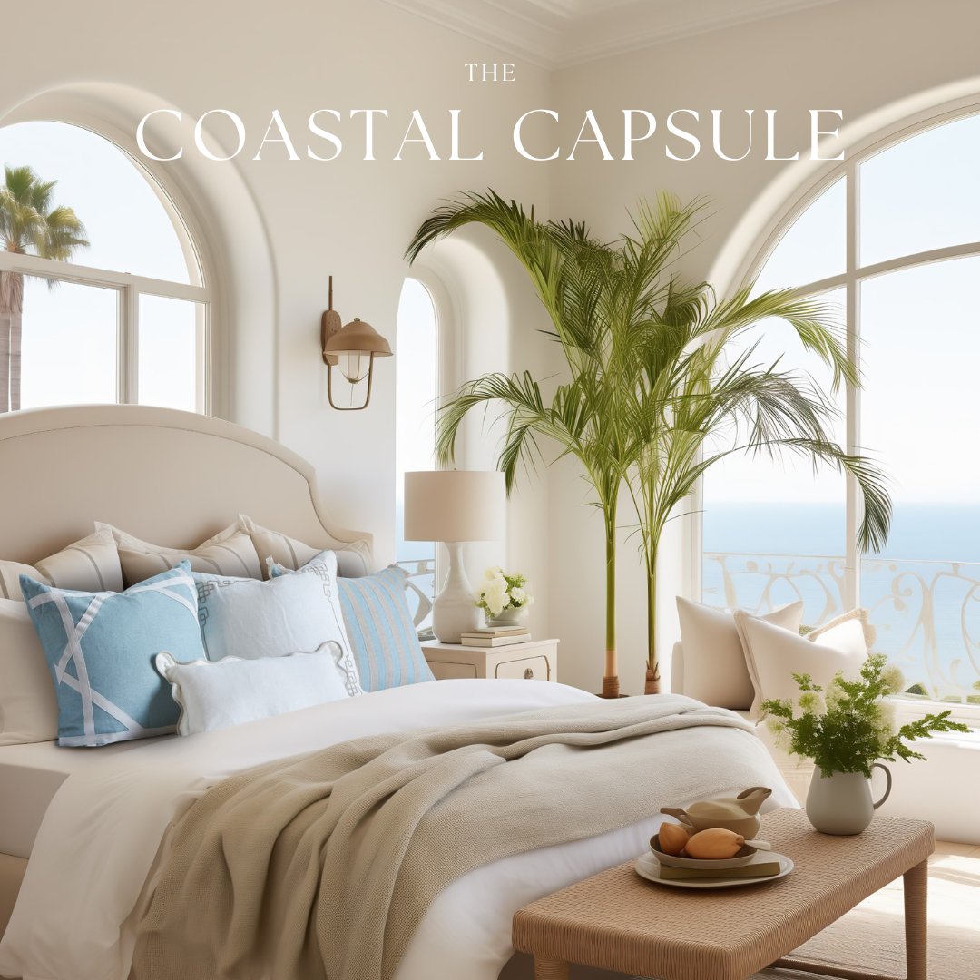 coastal cushions sky blue hamptons refined elegant
