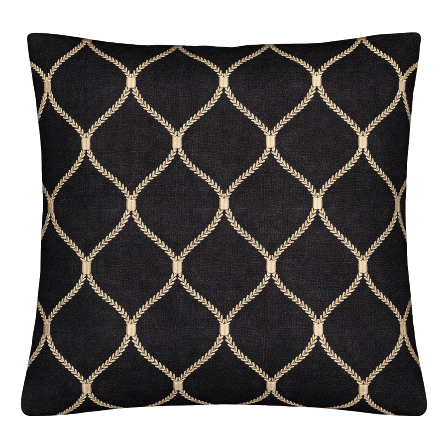 Linen Zahra Lattice Black