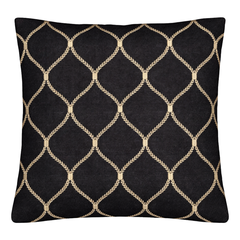Linen Zahra Lattice Black