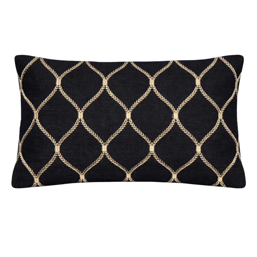 Linen Zahra Lattice Black