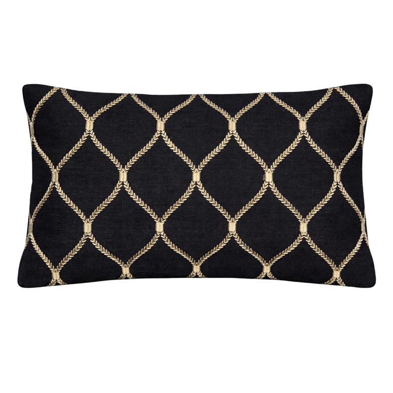 Linen Zahra Lattice Black