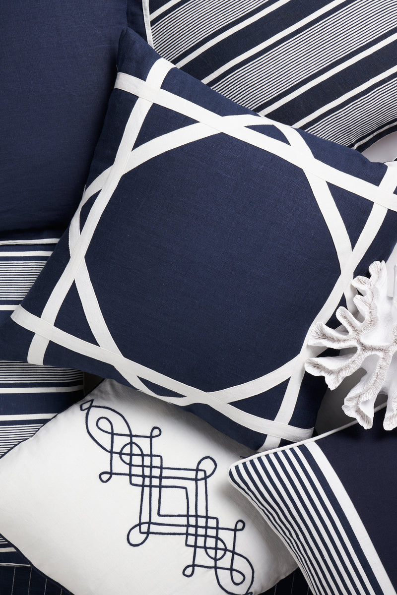 Linen Capri Stripes Navy