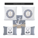 Beachside Bliss art bundle featuring two Paloma Sailing Club prints, each measuring 30x50cm. Coastal-inspired wall art for beach house decor.