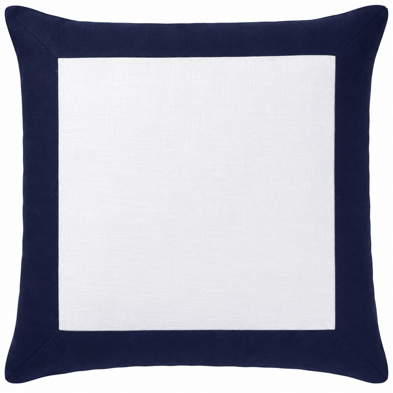 Linen Border Navy