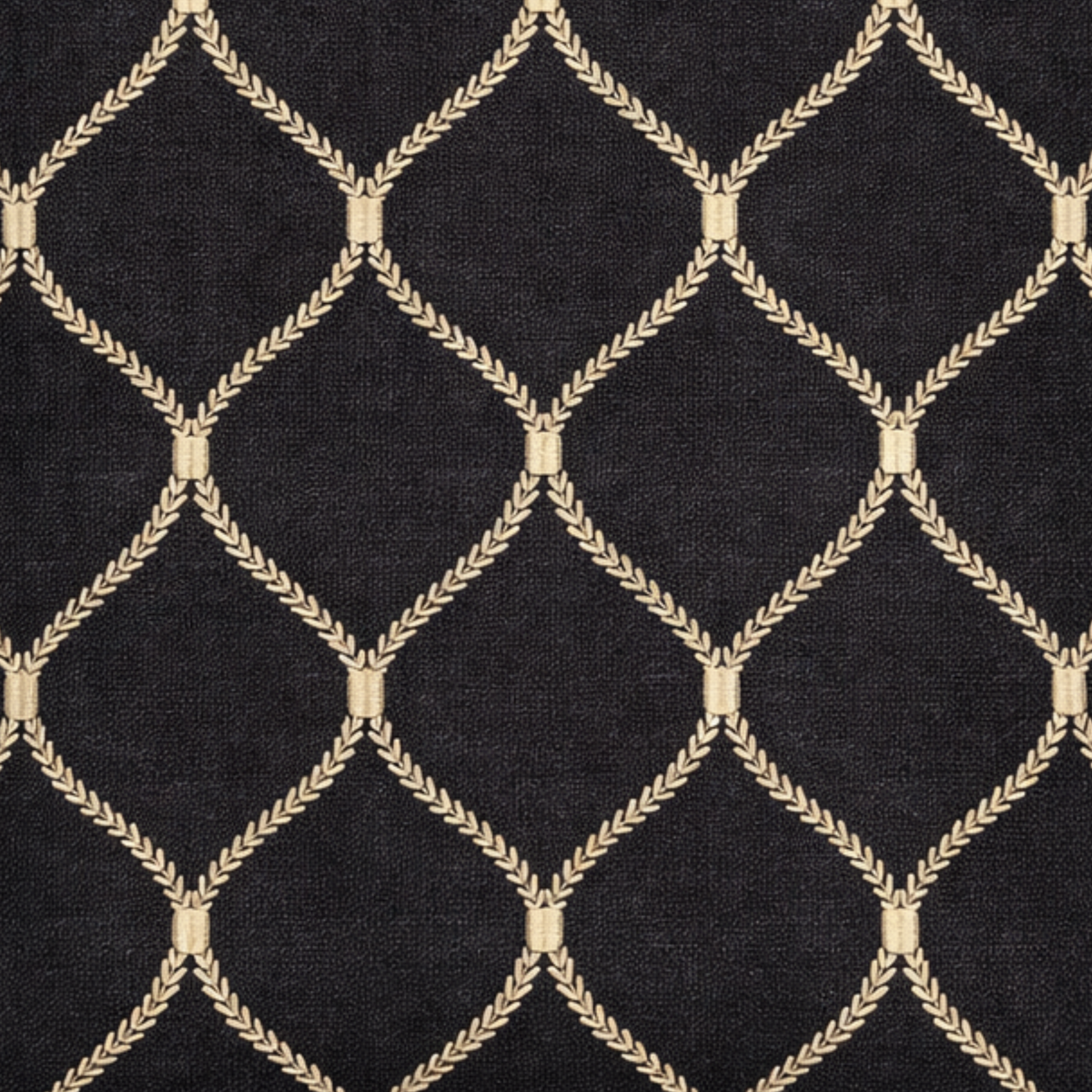 Linen Zahra Lattice Black