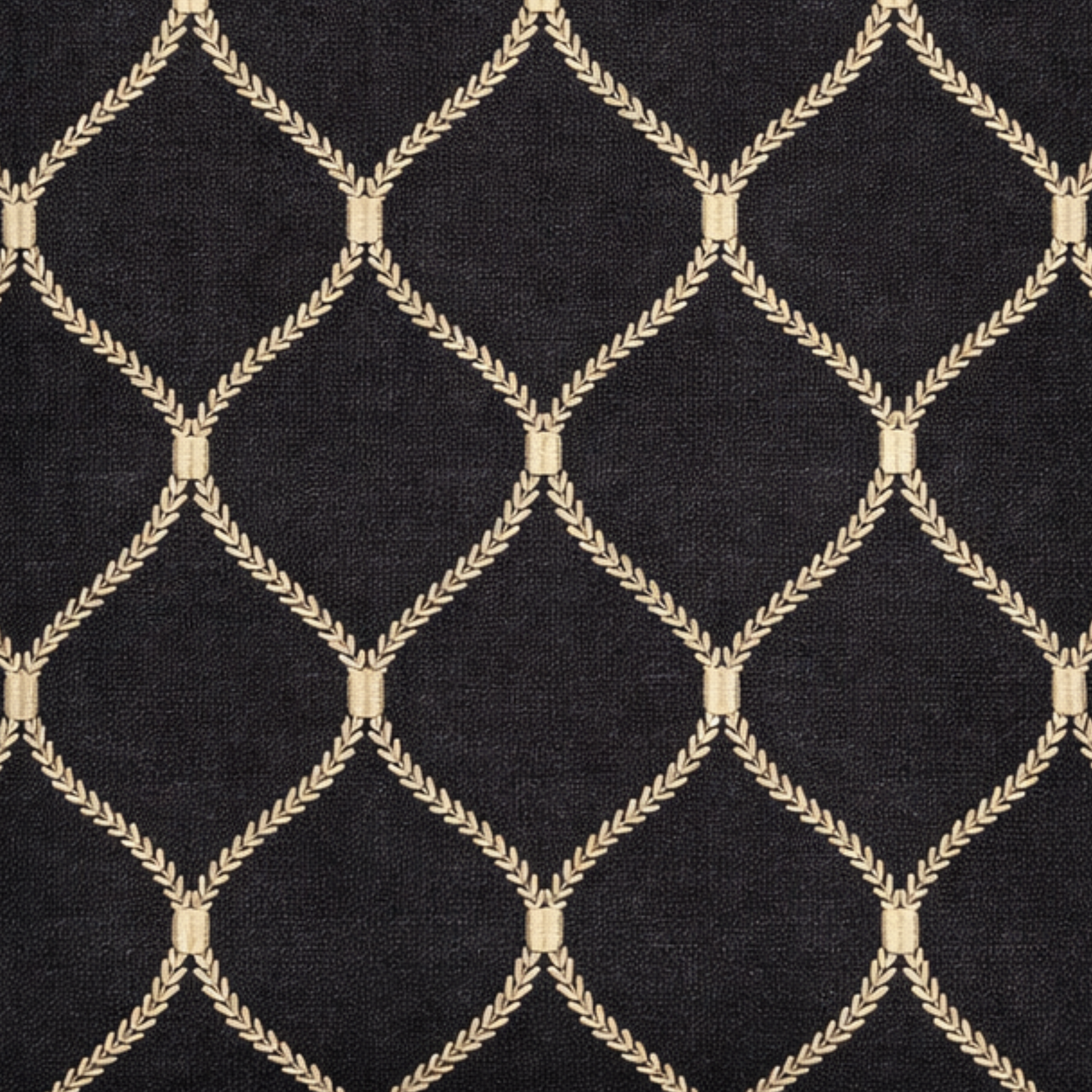 Linen Zahra Lattice Black