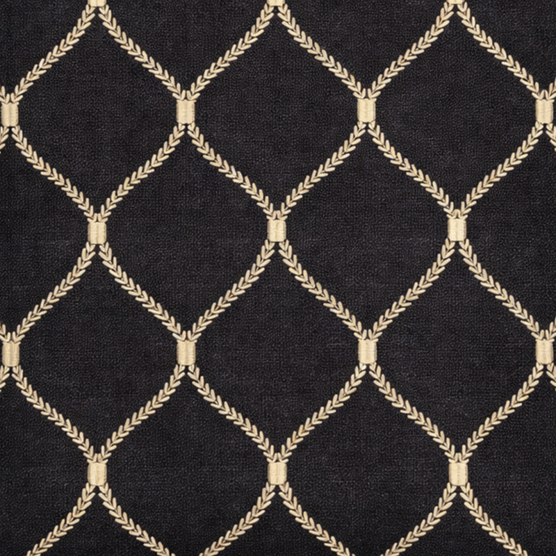 Linen Zahra Lattice Black