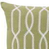 Close-up of Cayman Lattice 50x50cm decorative throw pillow, showcasing the elegant lattice design, ideal for modern and coastal interiors