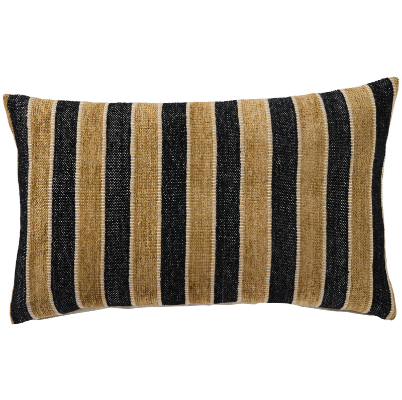 Tulum Tobacco Pillow with Cotton Velvet Blend Front and Linen Back