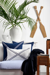 Linen Border Navy
